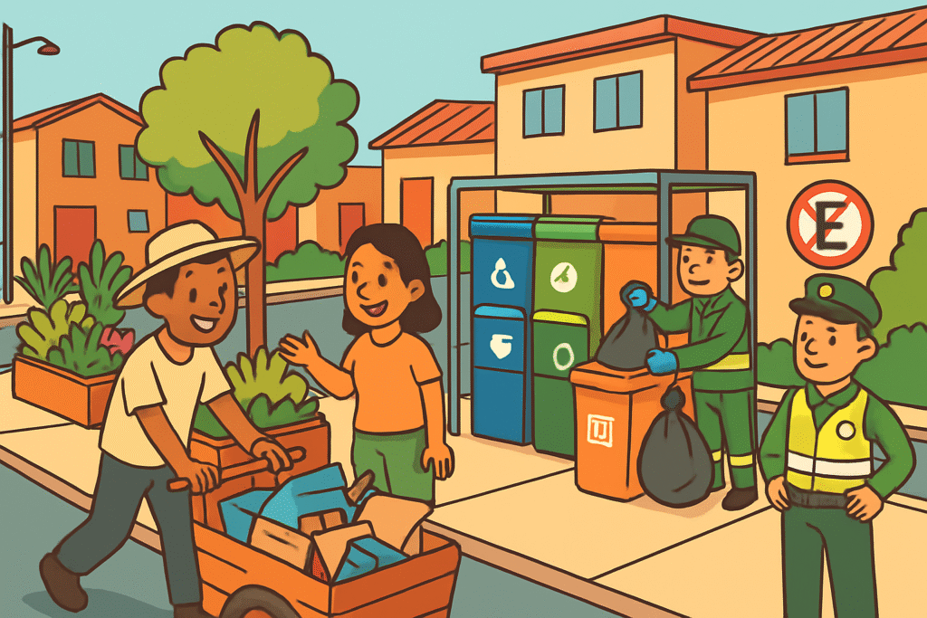 5 estrategias para manejar carreteros y recicladores en calles vecinas: Paisajismo táctico y gestión comunitaria